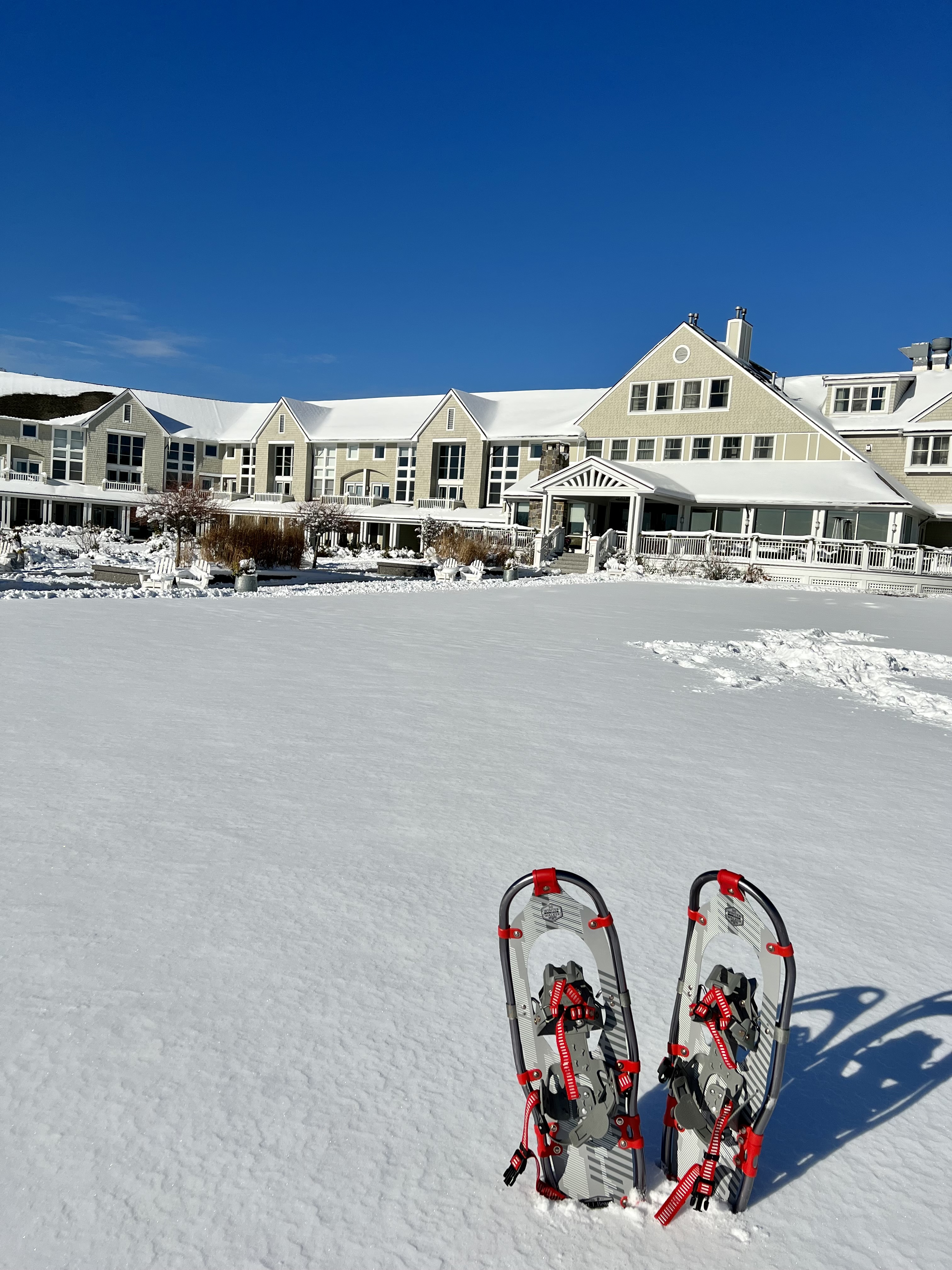 Snow Shoes At Inn By The Sea (Vert)