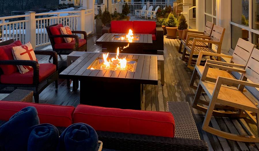 Fire Lounge Tables at Inn By The Sea