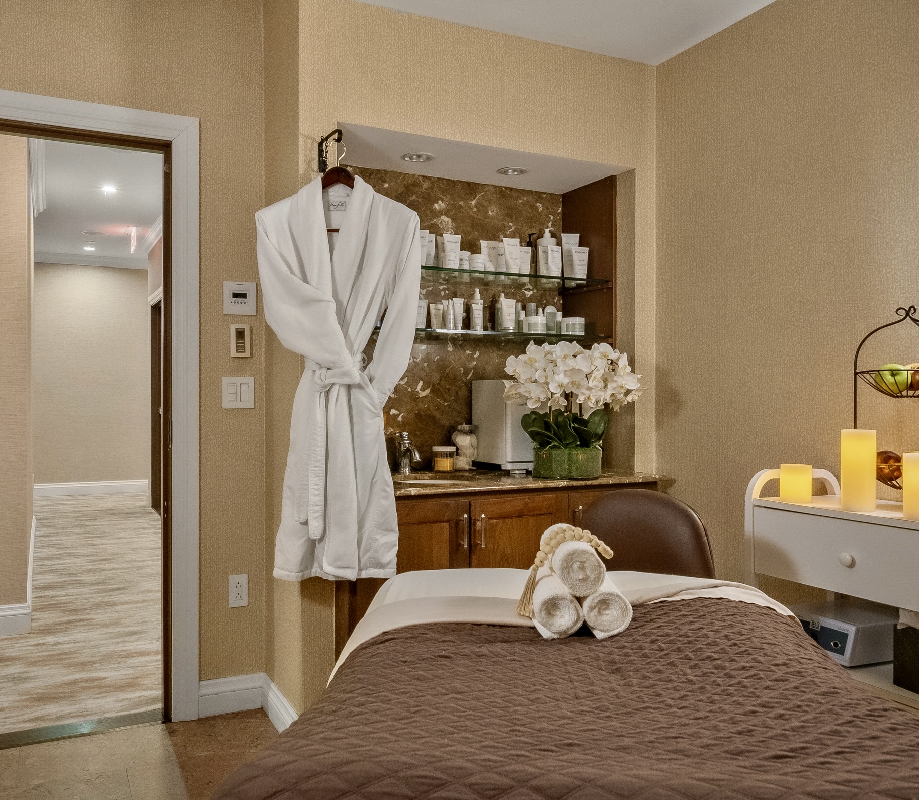 Facial Room Close Up Door Open To Hall