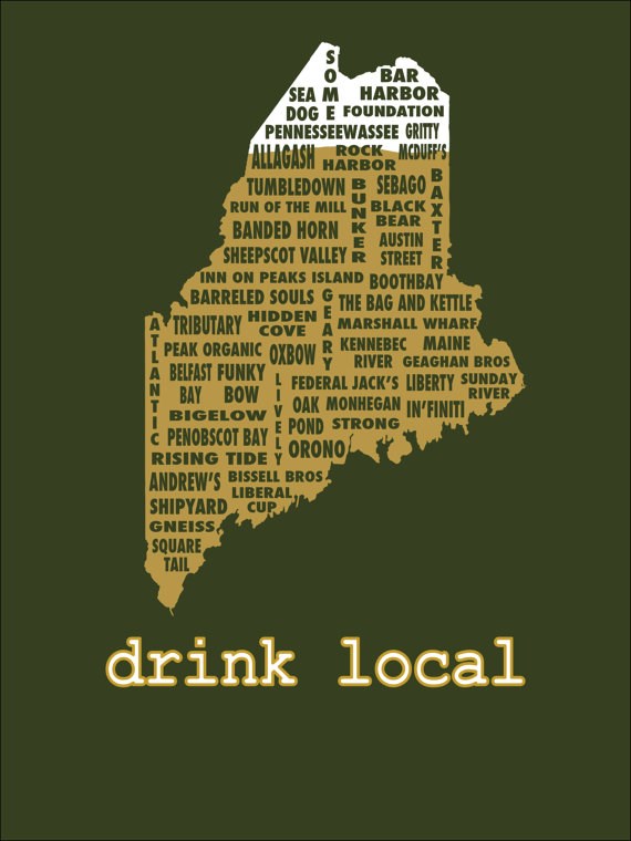Drink Local Map Of Maine